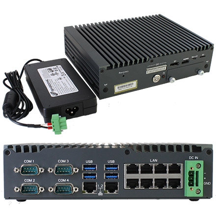 Gigabyte QBix-Jetson-Nano (Nvidia Jetson, 4GB RAM, 10x LAN (8x POE)) [<b>FANLESS</b>]