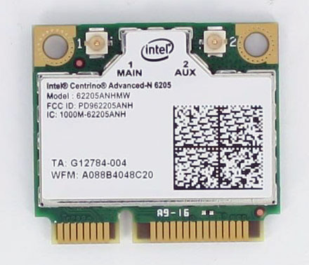 Wireless LAN Mini-PCI Express (Intel Centrino Advanced-N 6205)