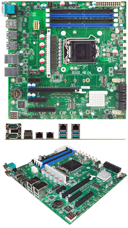 Jetway MM02-20 Micro-ATX (Intel Comet Lake-S W480E, LGA1200) [4x LAN, 2x RS232]